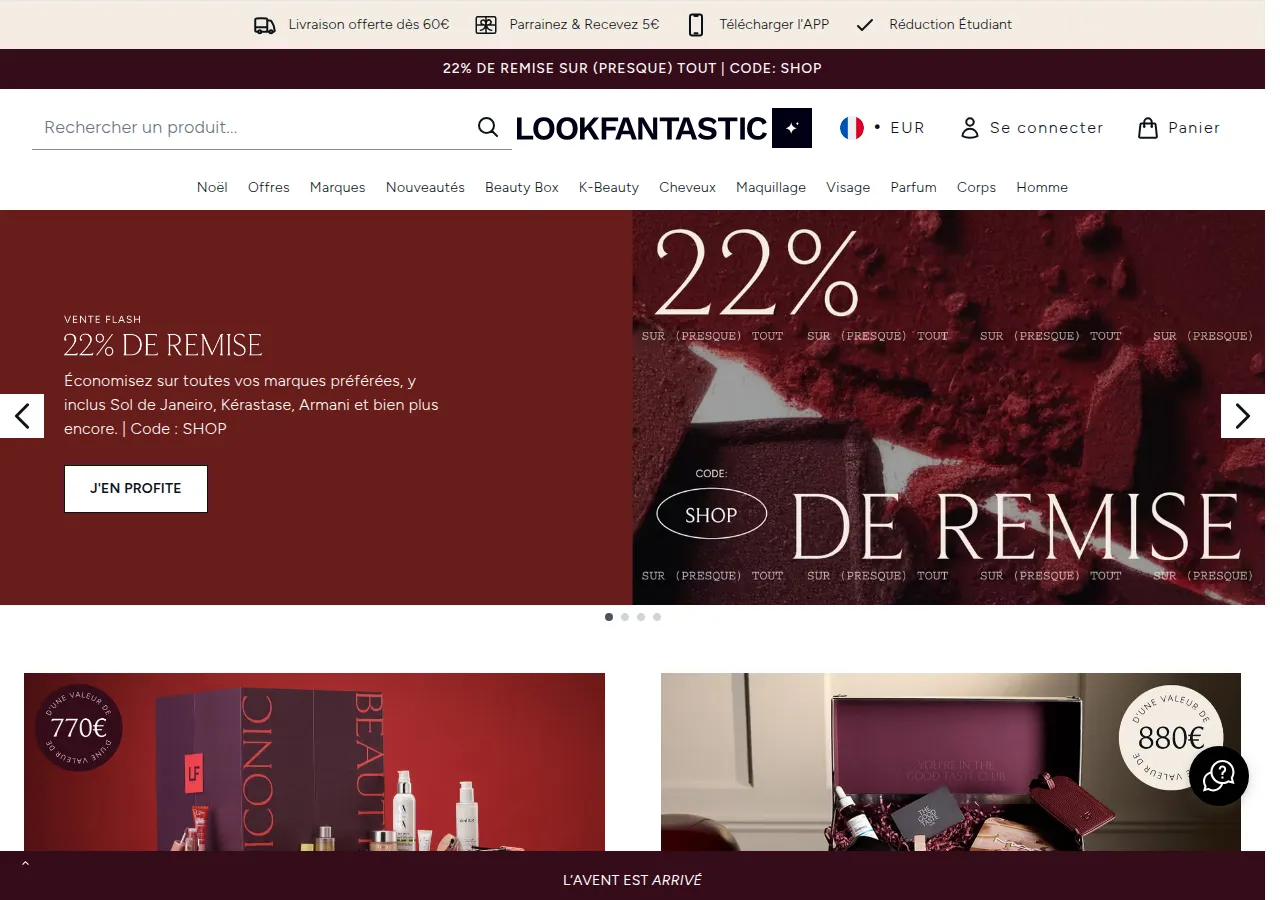 Page Lookfantastic
