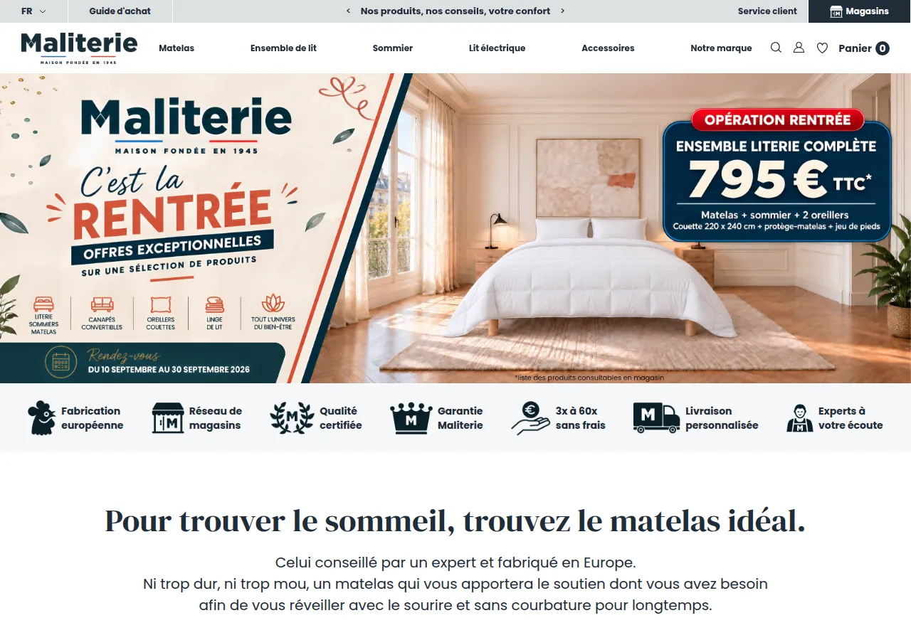 Page maliterie.com