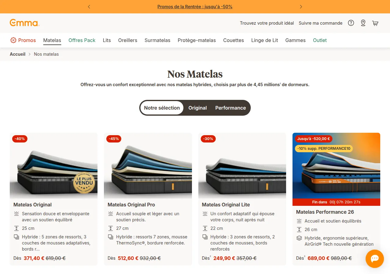 Site Emma Matelas