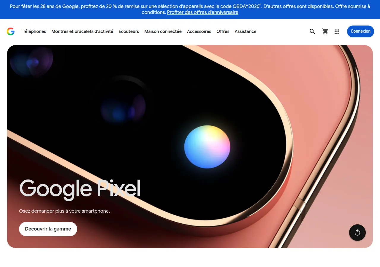 Google Store France — gamme de smartphones Pixel