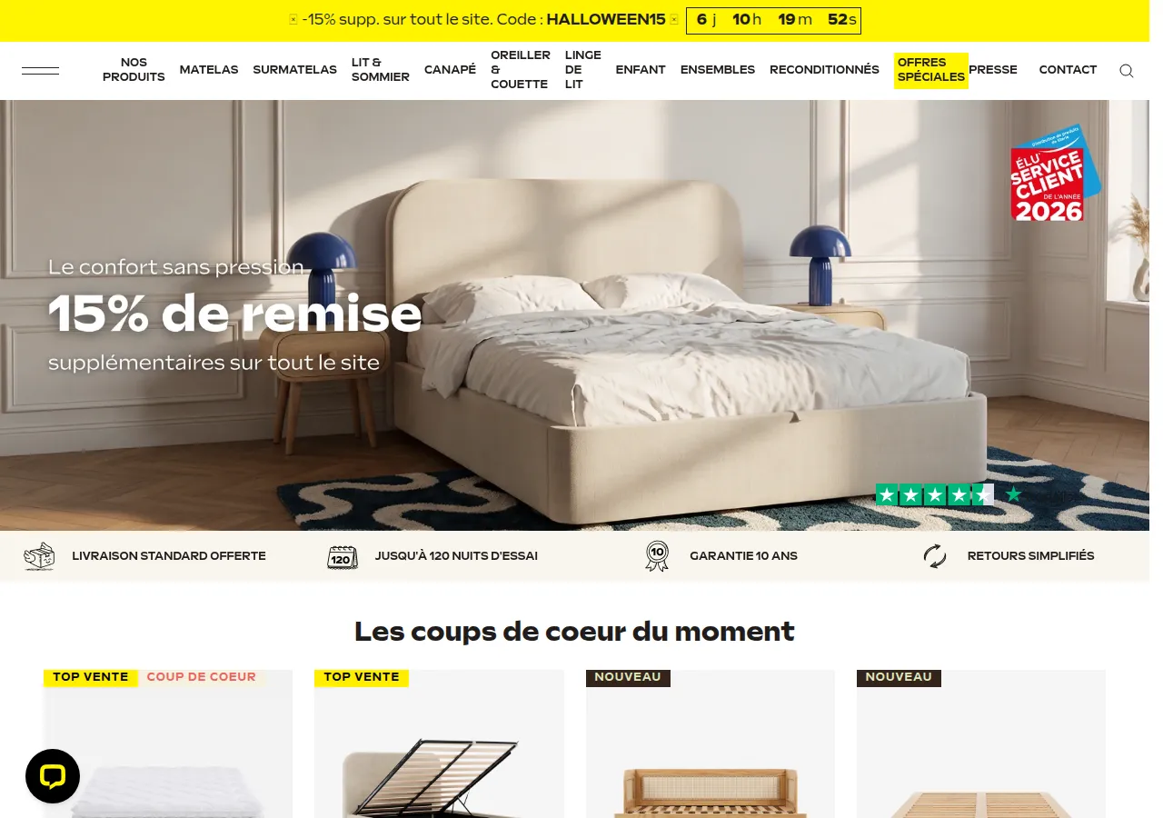 Page d'accueil Slome (ex-Hypnia) en octobre 2026