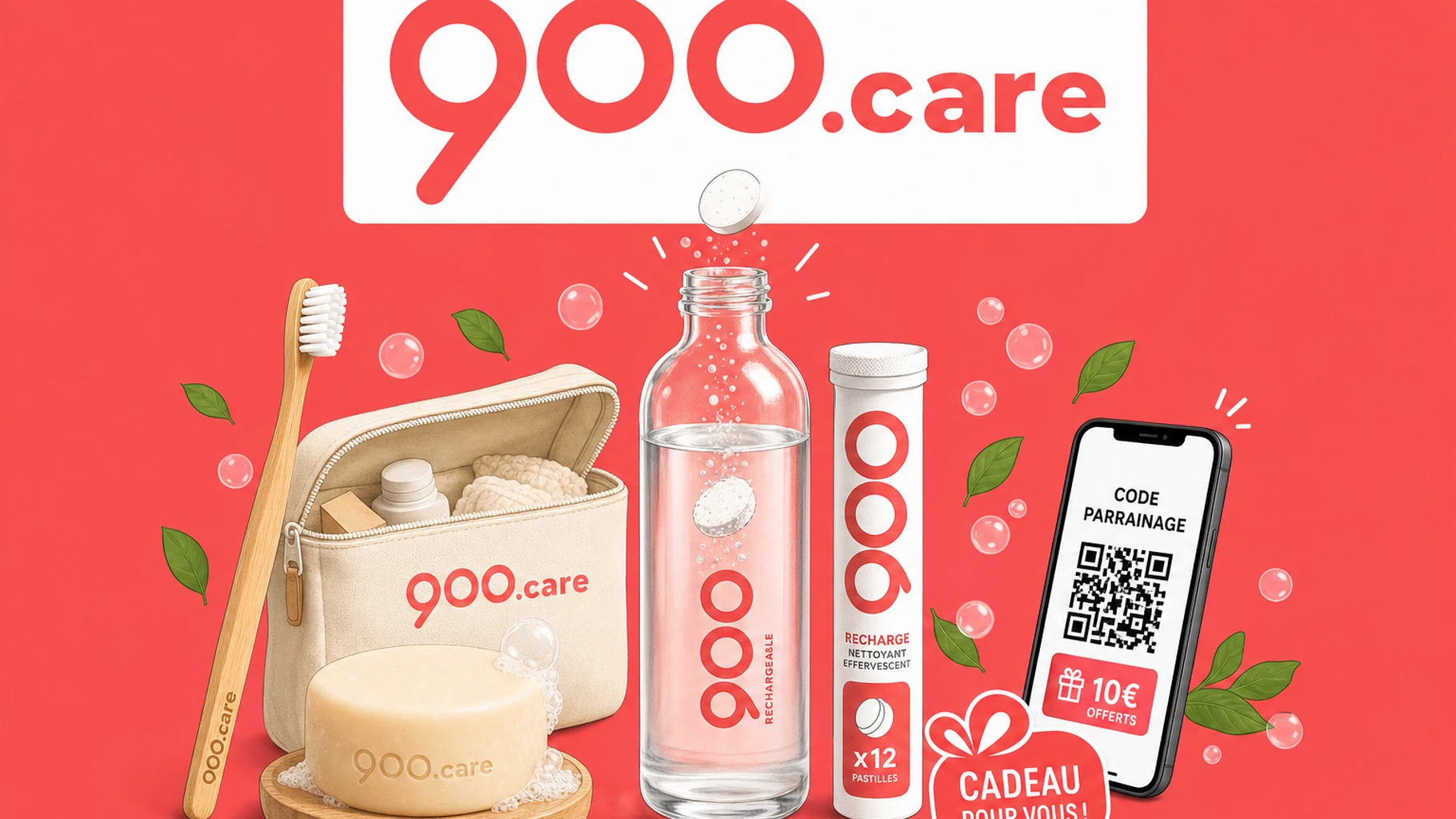 Vos premiers kits 900.care gratuits : le guide du parrainage hygiène rechargeable en 2026