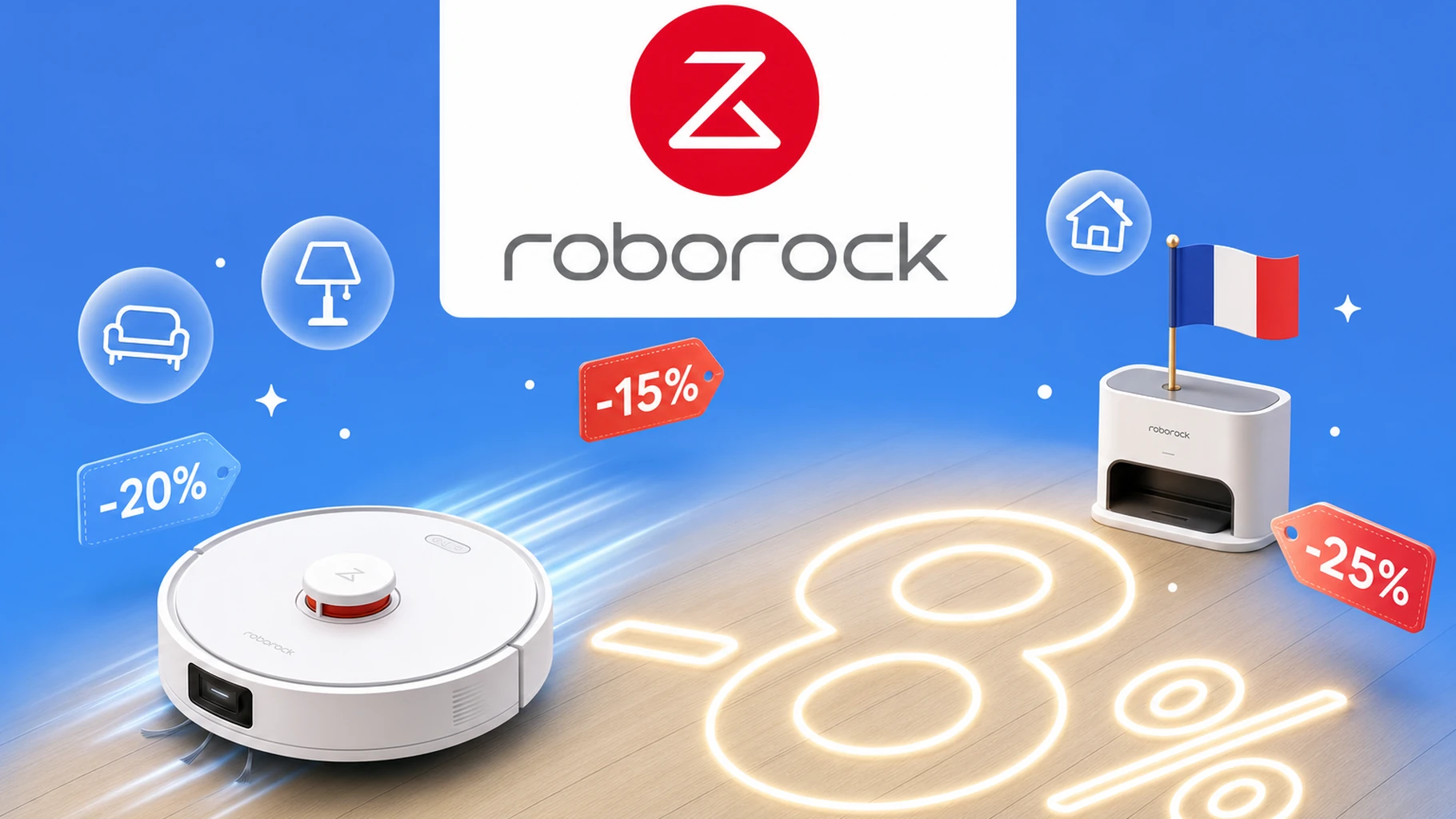 Roborock ouvre son parrainage en France : 8 % de réduction sur les aspirateurs robots en 2026